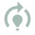 Light bulb with an arrow over it