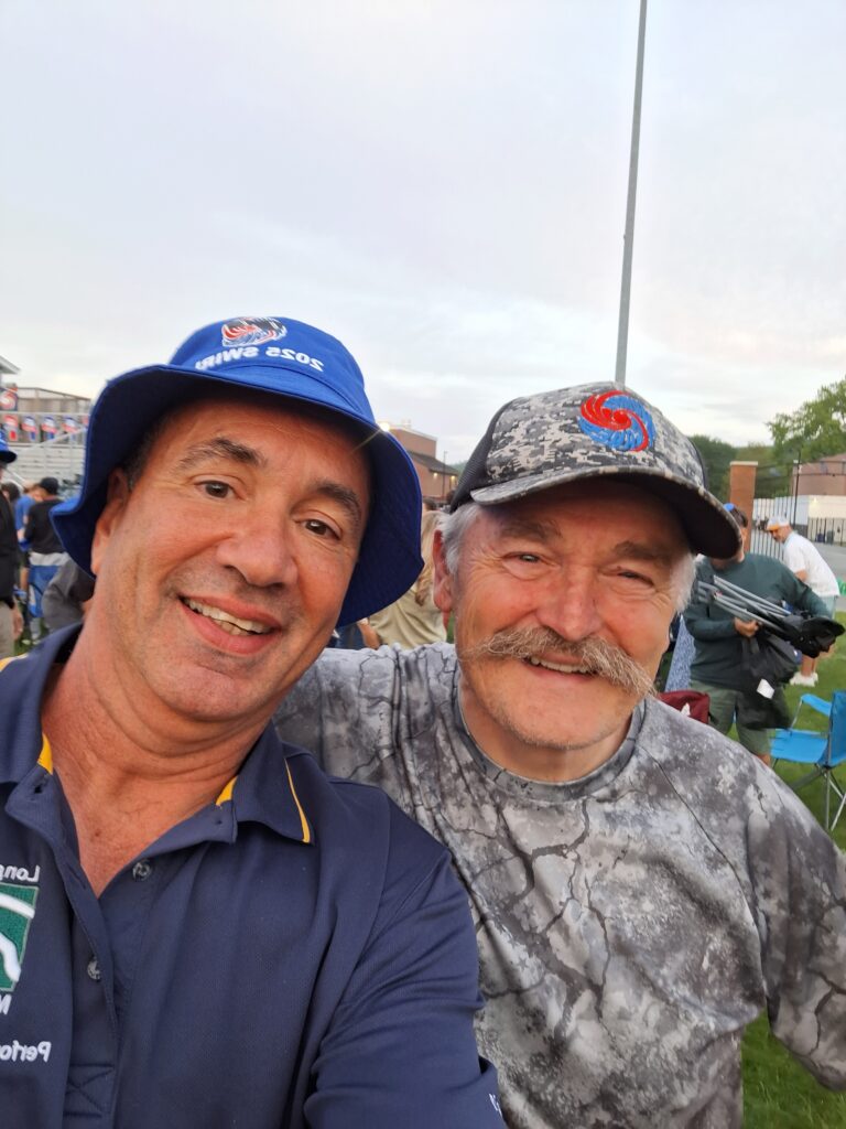 Joe with fellow coach